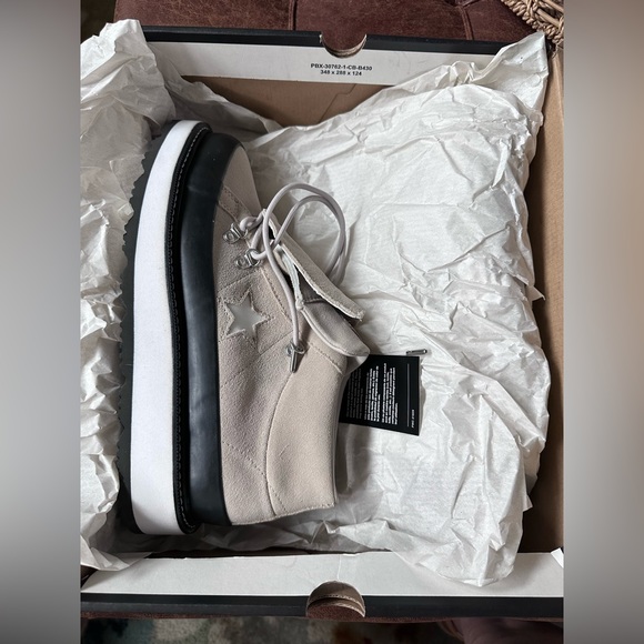 CONVERSE One Star Fleece Lined Hiker, Papyrus/Black, Size 10.5 - Picture 7 of 10